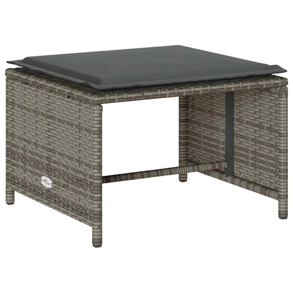 Garden Sofa Set 5 Piece Modular Stackable Outdoor Seating Grey