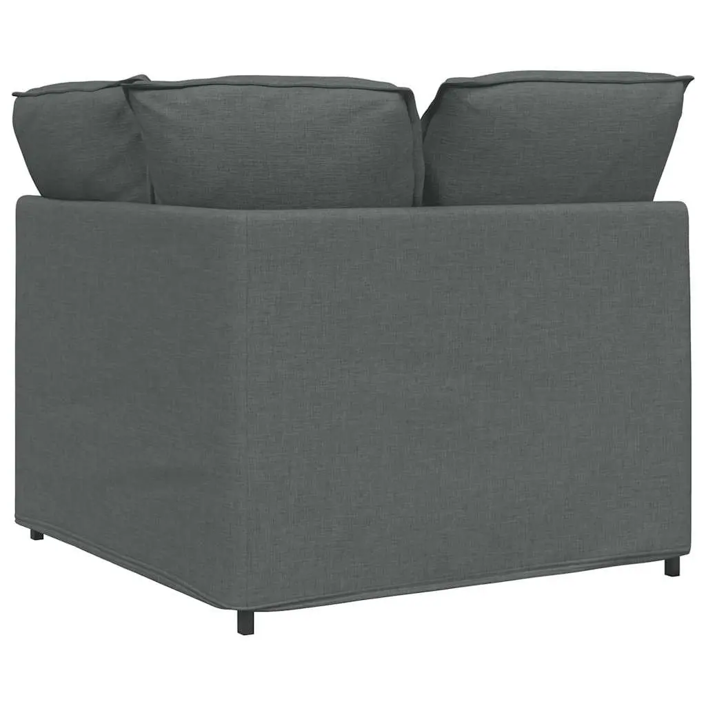 Modular Sofa Corner Unit Grey Cushioned Sectional Module Living Room Furniture