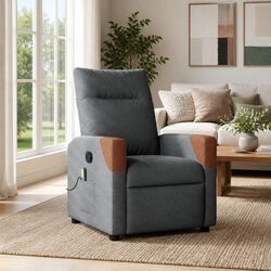 Massage Recliner Chair in Grey Fabric for a Cozy Space