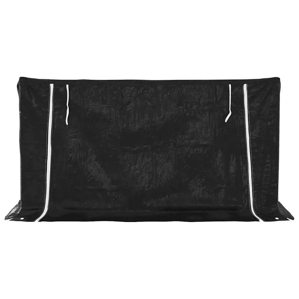 Firewood Rack 200.5x80.5x110.5 cm Galvanised Steel with Zippered Rain Cover