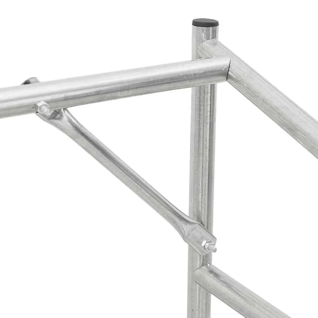 Firewood Rack 200.5x80.5x110.5 cm Galvanised Steel with Zippered Rain Cover