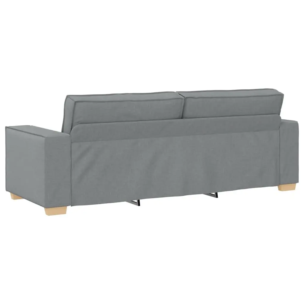 3-Seater Sofa Light Grey Fabric Lounge Couch Living Room Furniture 220x78x84cm