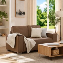 Enhance Your Living Room with a 160cm Brown Loveseat Sofa