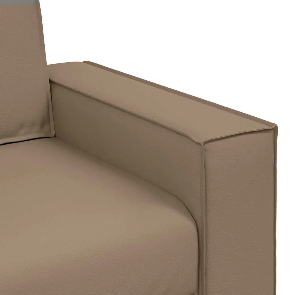 Loveseat Sofa 180 cm Modern Living Room Seating Brown Faux Leather Furniture