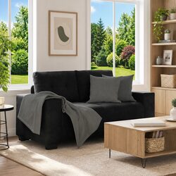 Enhance Your Living Space with a Black Velvet Loveseat