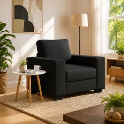 Enhance Your Living Space with This Black Lounge Chair