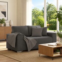 Grey Corduroy Loveseat Sofa Enhancing Your Living Space