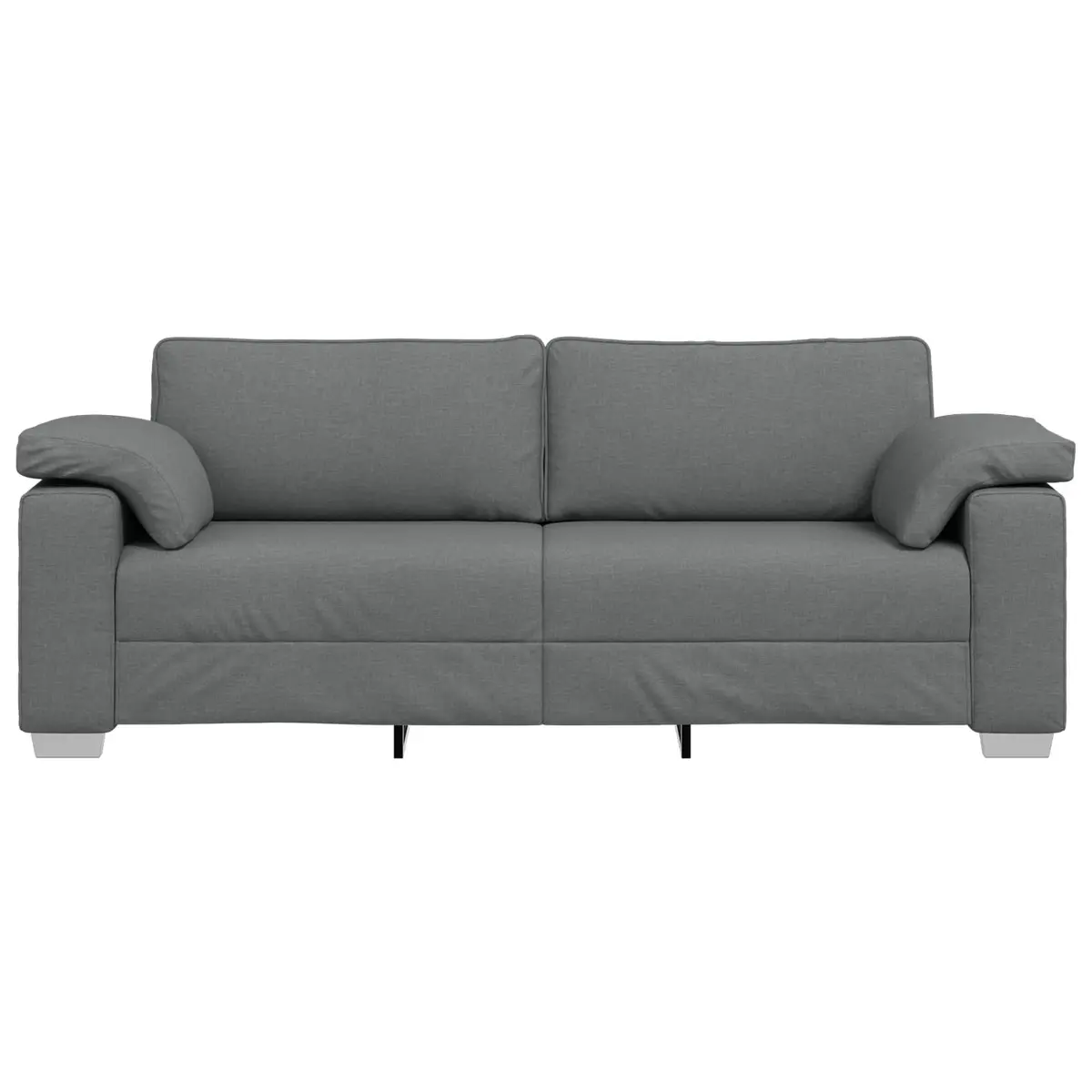 3-Seater Sofa 220cm Grey Fabric Modern Living Room Couch Armrest Lounge Seat