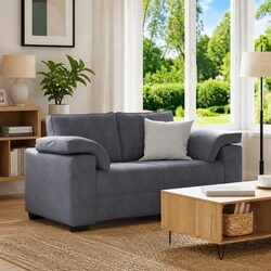 Stylish Dark Grey Velvet Loveseat Sofa for Any Space