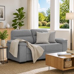 Grey Fabric 2-Seater Sofa for Your Modern Living Space