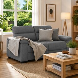 Enhance Your Living Space with a 2-Seater Grey Sofa