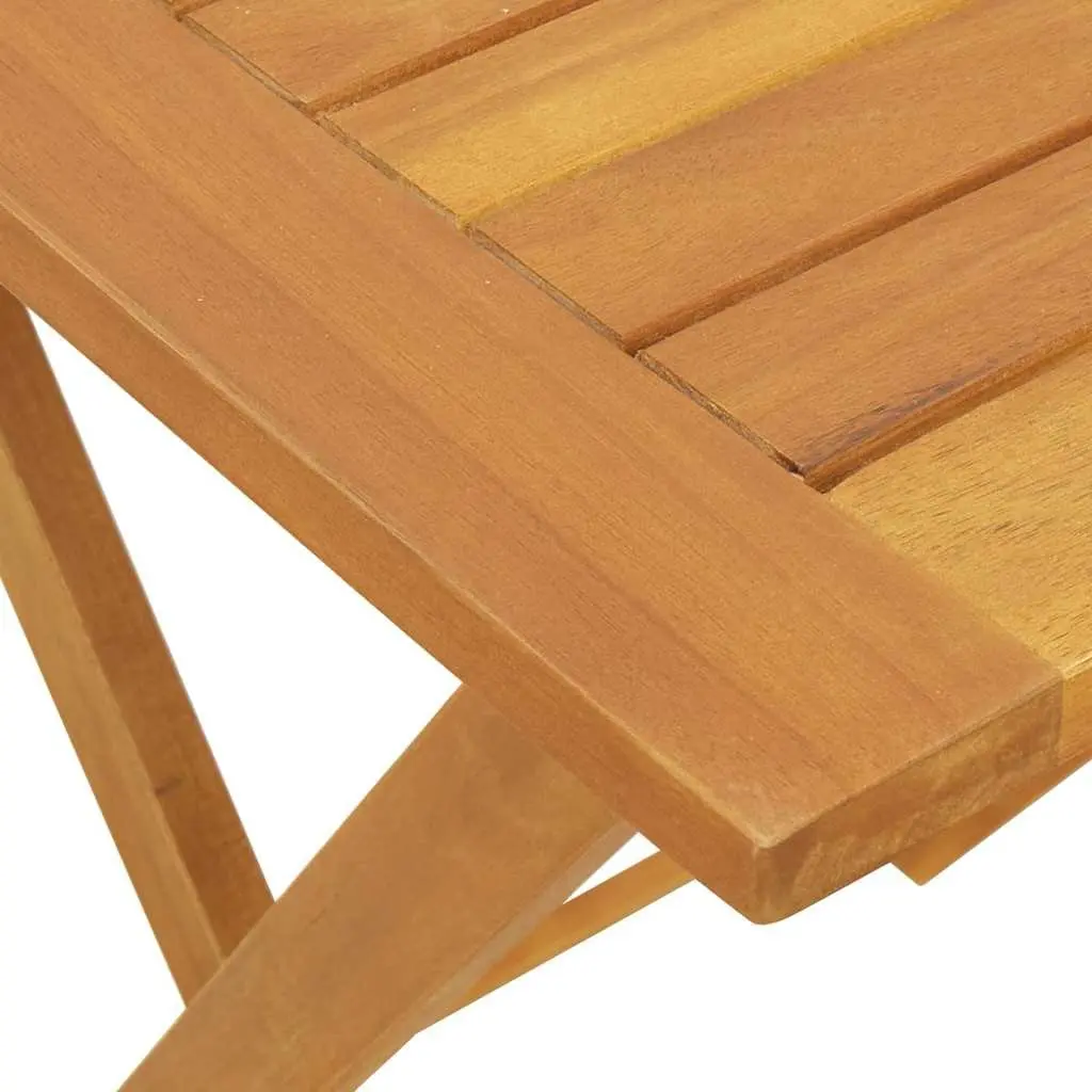 Folding Garden Table 60x60x72cm Solid Acacia Wood Natural for Outdoor Patio Dining