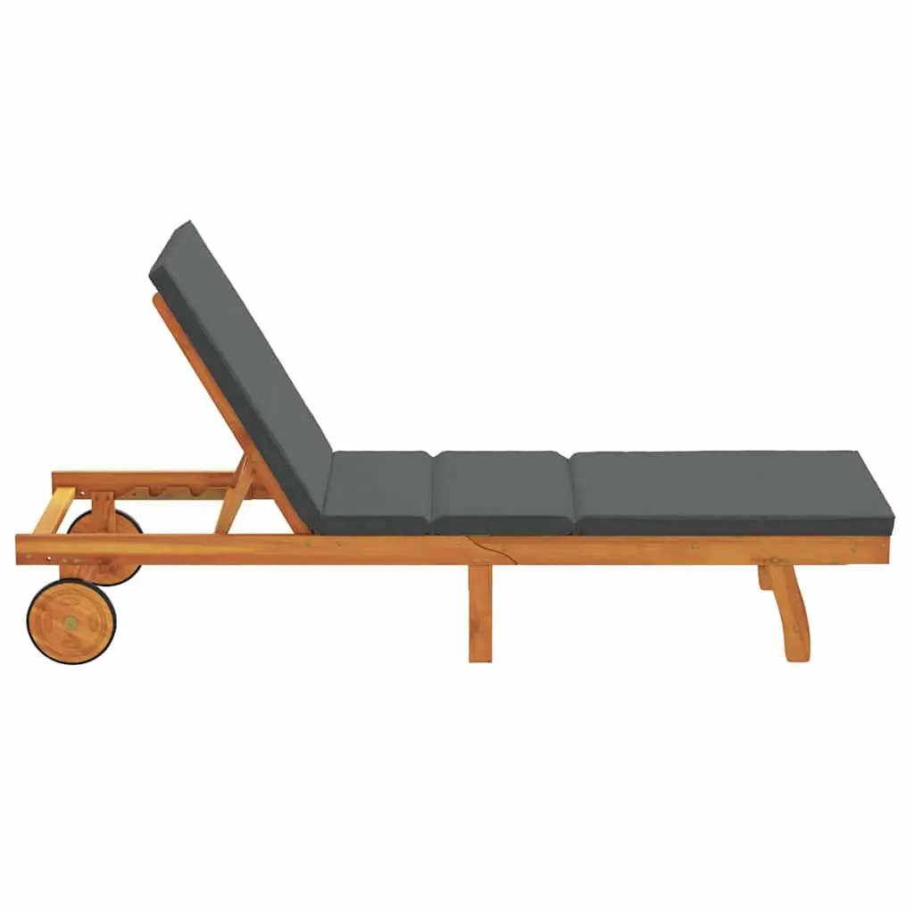 Sun Lounger Adjustable Backrest Footrest Garden Outdoor Seating