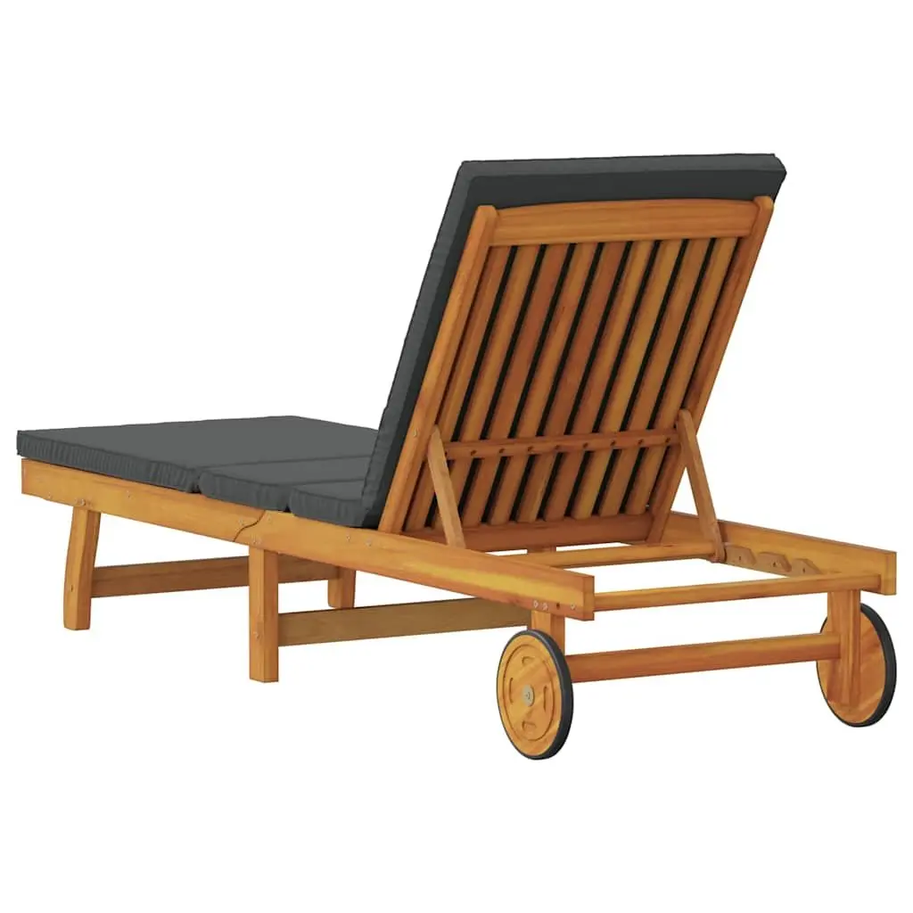 Sun Lounger Adjustable Backrest Footrest Garden Outdoor Seating