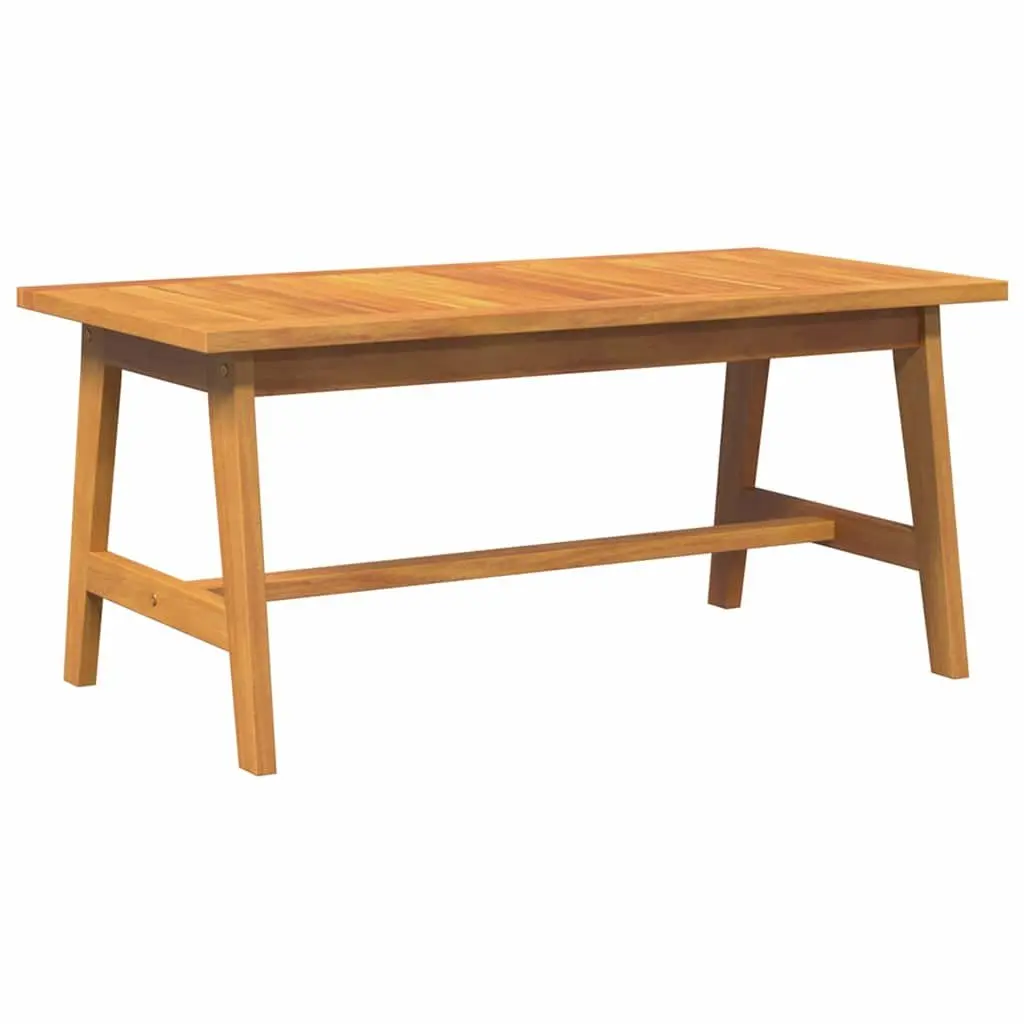 Acacia Wood Outdoor Coffee Table Natural Brown Oil Finish Durable Garden Furniture