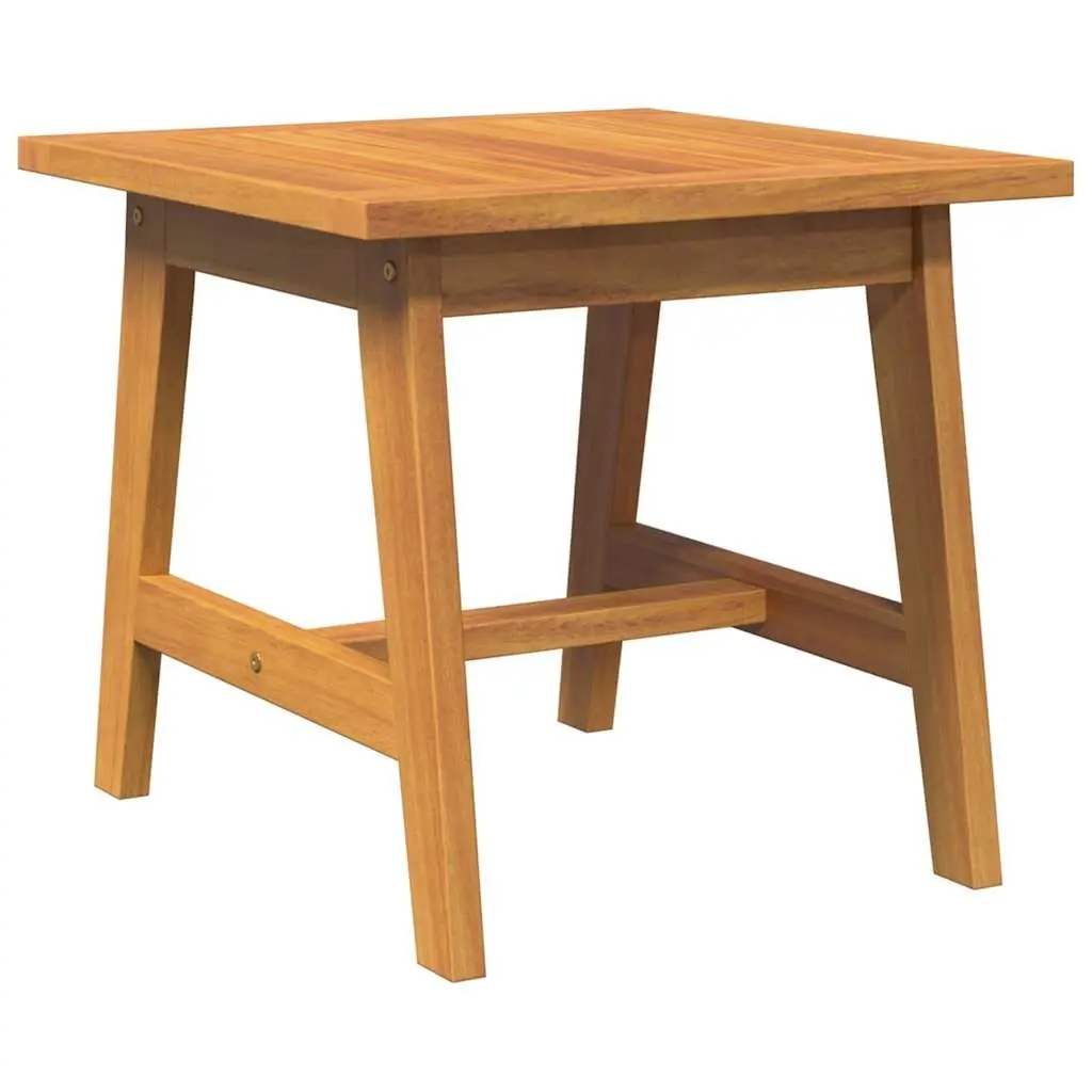 Solid Acacia Wood Side Table 45x45x40cm Outdoor Garden Furniture Natural Oil Finish
