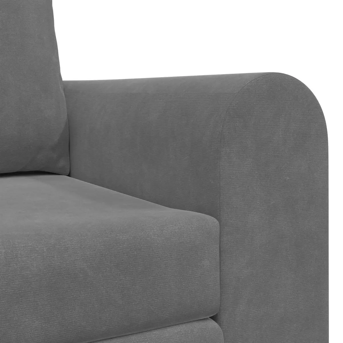 Sofa Bed Grey Velvet 148x71x83cm Convertible Couch Modern Living Room Guest Space