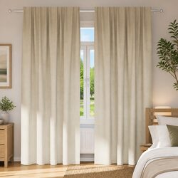 Cream Velvet Blackout Curtains for Enhanced Comfort