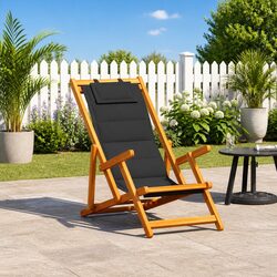 Outdoor Folding Beach Chair – Relax in Style with Acacia Wood