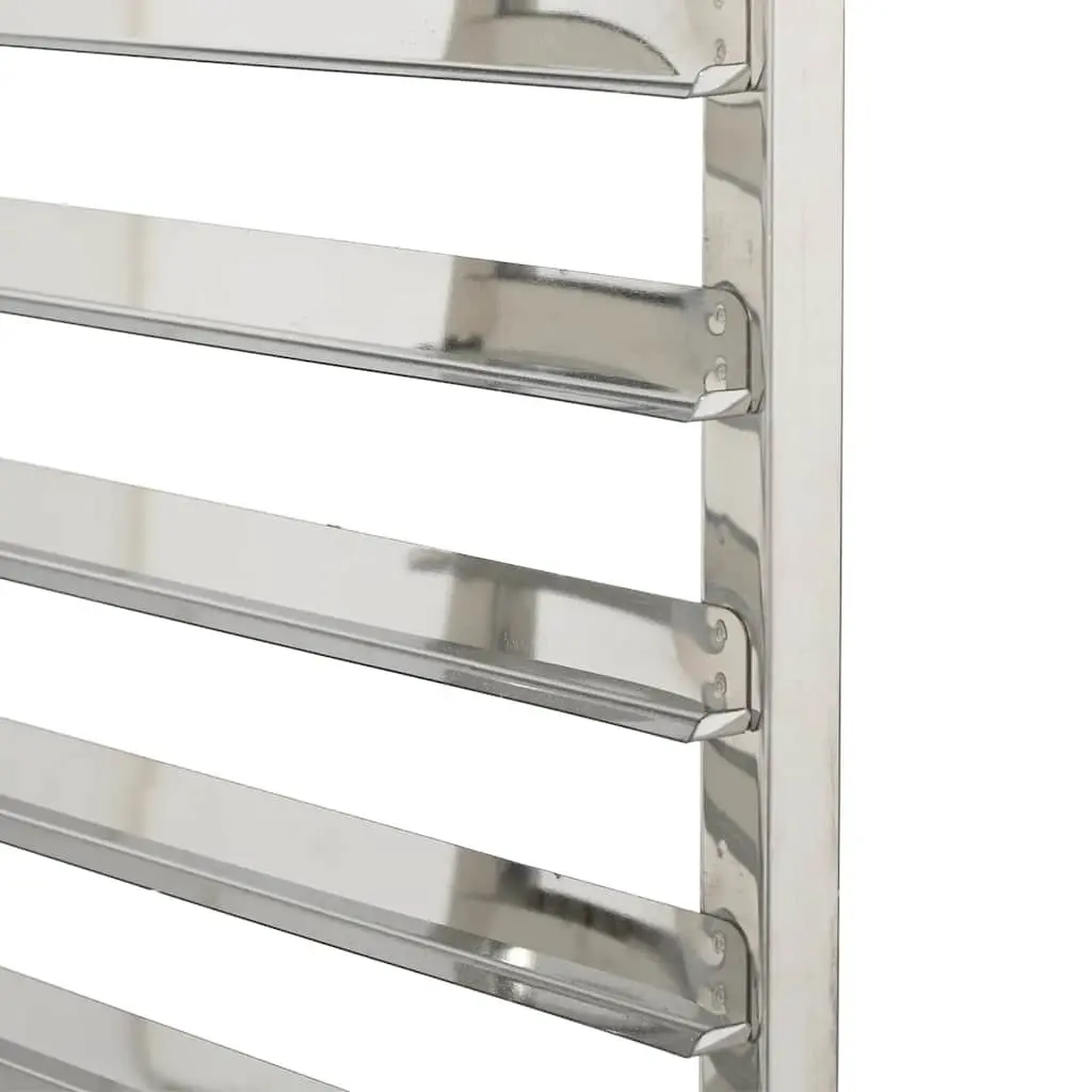 Stainless Steel Kitchen Trolley 39x55x87 cm with 6 GN Container Slots and Silent Rotating Castors