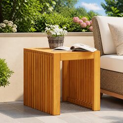 Elevate Your Outdoor Space with a Stylish Teak Side Table