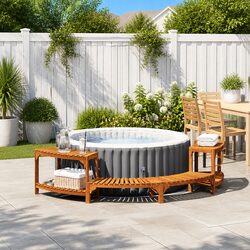 Enhance Your Outdoor Space with a Brown Hot Tub Surround