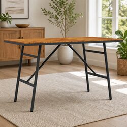 Dining Table Brown 110x55x61.5cm Solid Acacia Wood Modern Outdoor Indoor