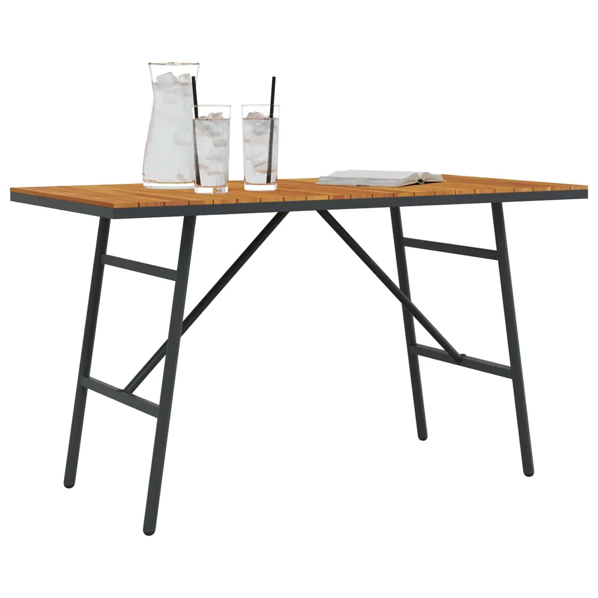 Dining Table 110x55x61.5cm Solid Acacia Wood Modern Indoor Outdoor