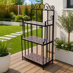 Enhance Your Space with a Mosaic 3-Layer Plant Stand