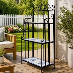 Decorative Mosaic 3-Tier Plant Stand for Your Home