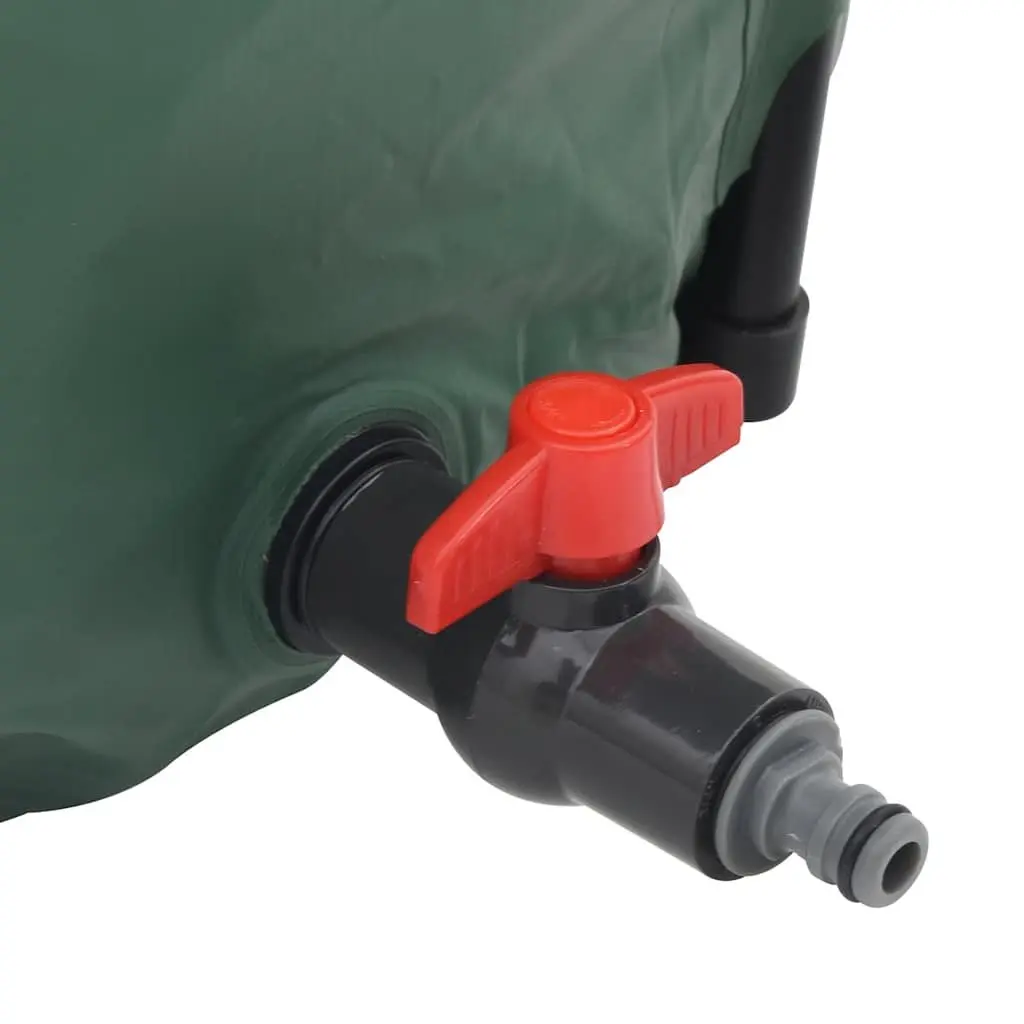 Collapsible Water Tank 500L Green PVC Construction UV Protection Garden Watering Storage System