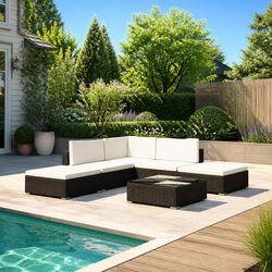Stylish 6 Piece Outdoor Furniture Set for Garden Relaxation