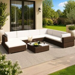 Elevate Your Outdoor Space with This 8 Piece Lounge Set