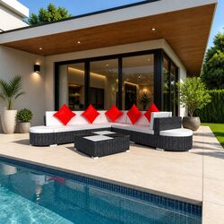 Outdoor 8 Piece Patio Lounge Set for Relaxation