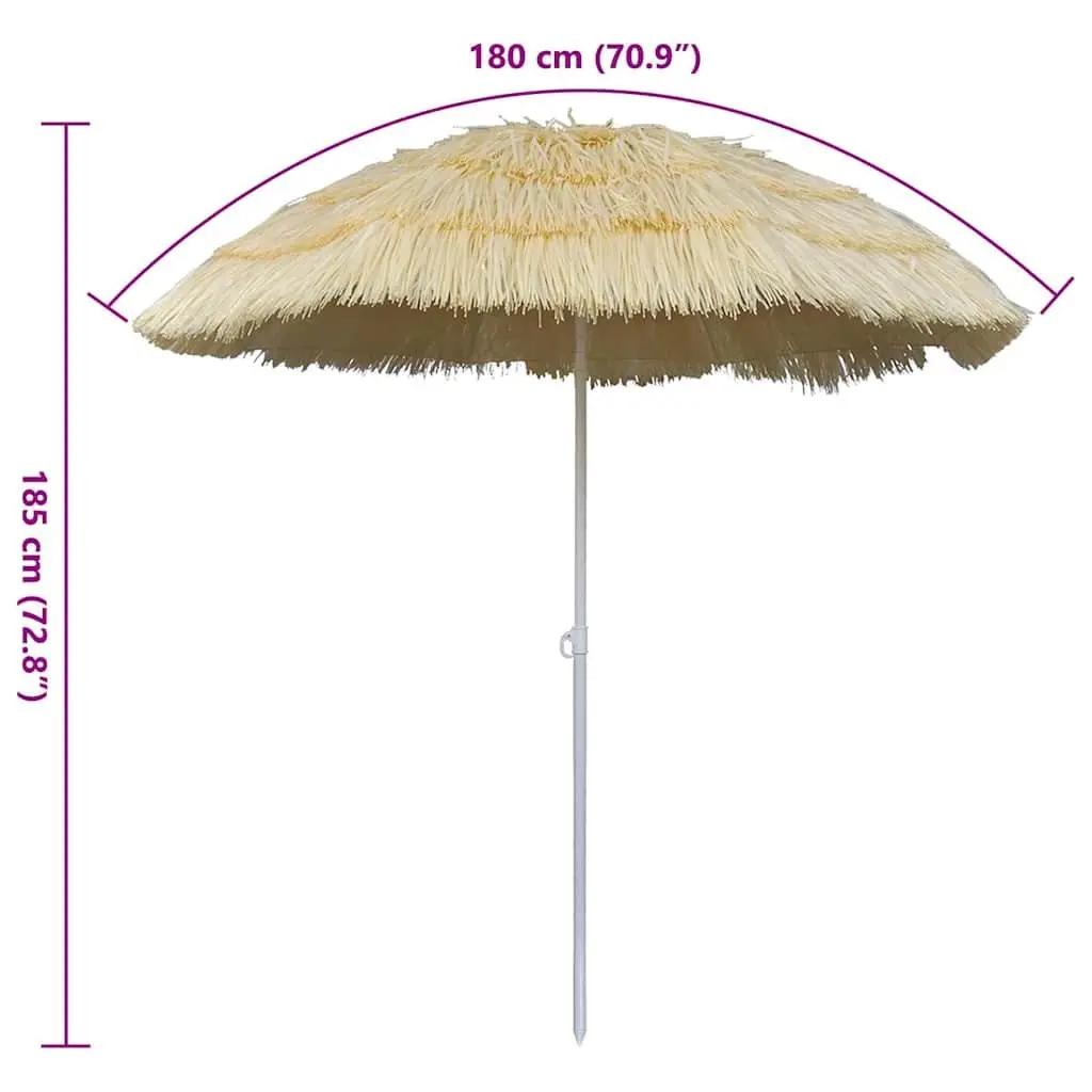 Beach Parasol 1.8m Tilt Outdoor Umbrella Adjustable Shade Durable Polyester Cover
