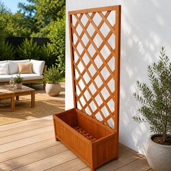 Enhance Your Outdoor Space with a Wooden Trellis Planter