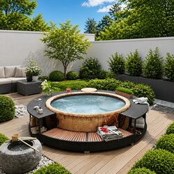 Elevate Your Outdoor Space with a Black Hot Tub Surround
