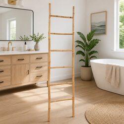 Enhance Your Space with a Bamboo Towel Ladder for Towels