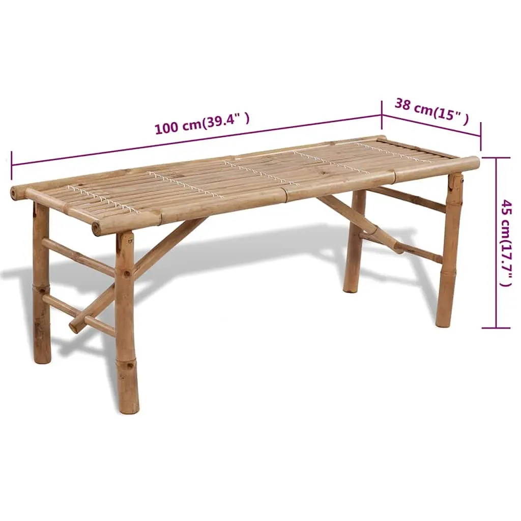Outdoor Beer Table Set 100 cm Foldable Portable Garden Furniture with 2 Benches