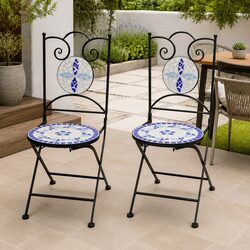 Enhance Your Outdoor Space with Mosaic Folding Bistro Chairs