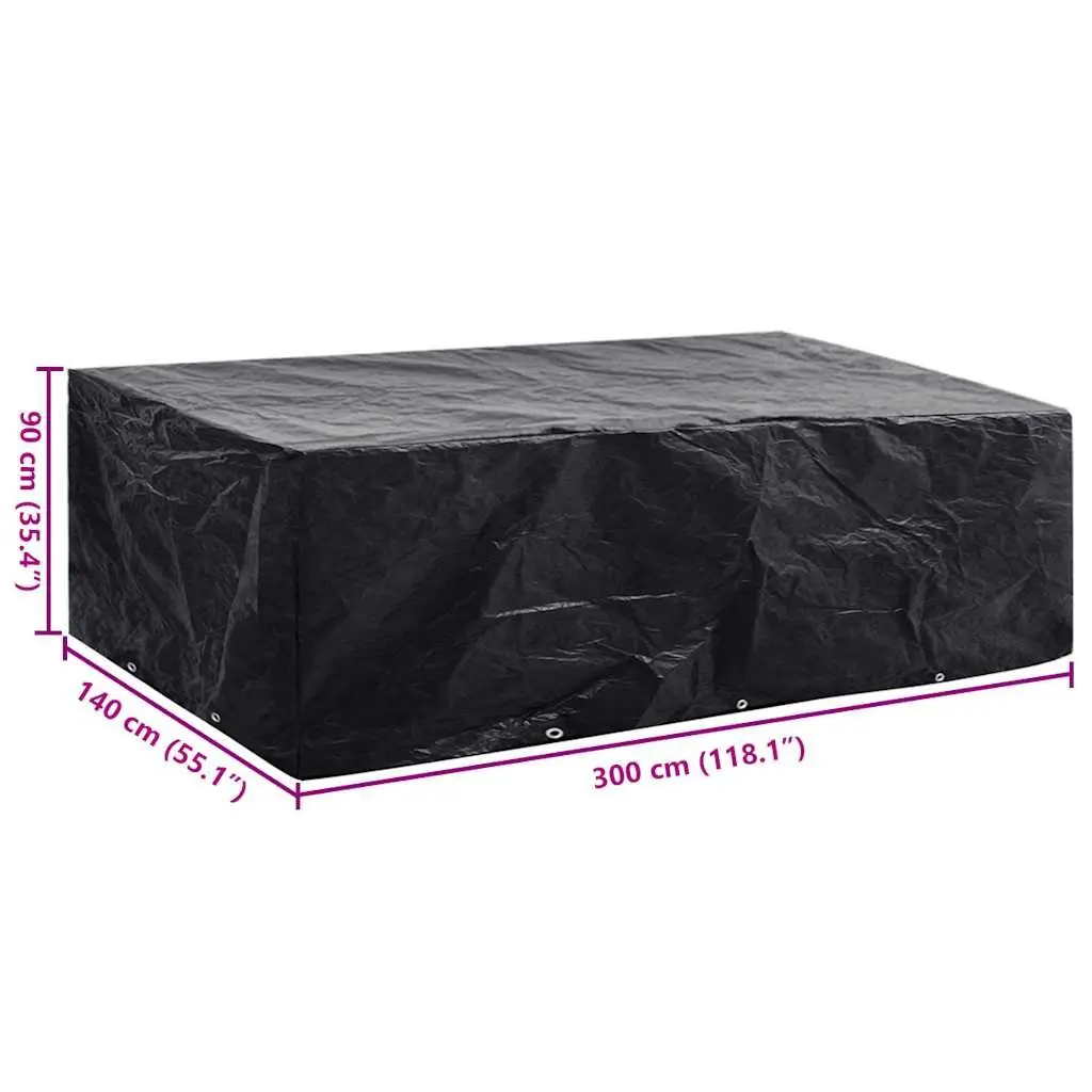 Garden Furniture Cover 300x140x90cm Waterproof UV Resistant Durable Outdoor Rattan Patio Protective