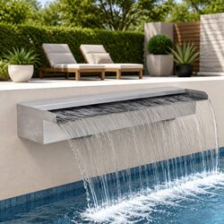 Enhance Your Outdoor Space with a Silver Waterfall Fountain