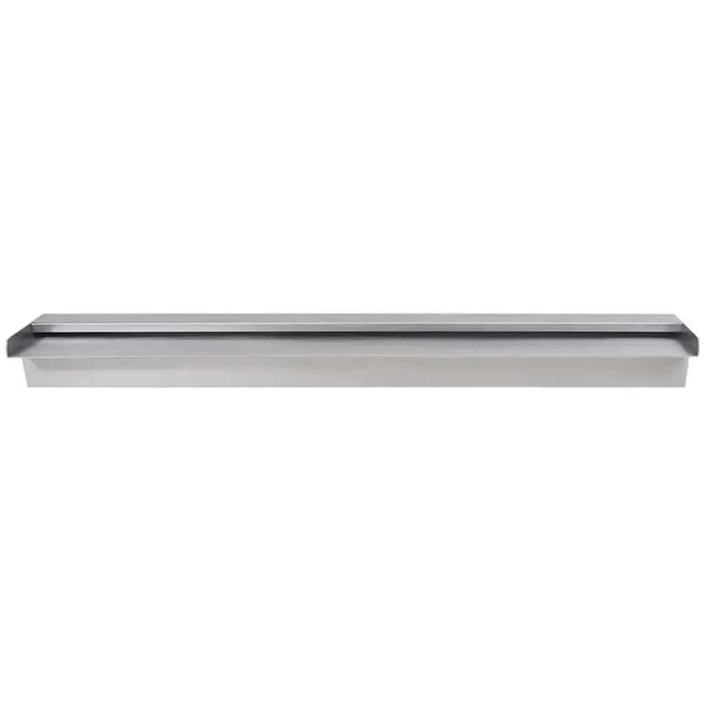 Rectangular Waterfall Pool Fountain 90cm Silver Water Feature