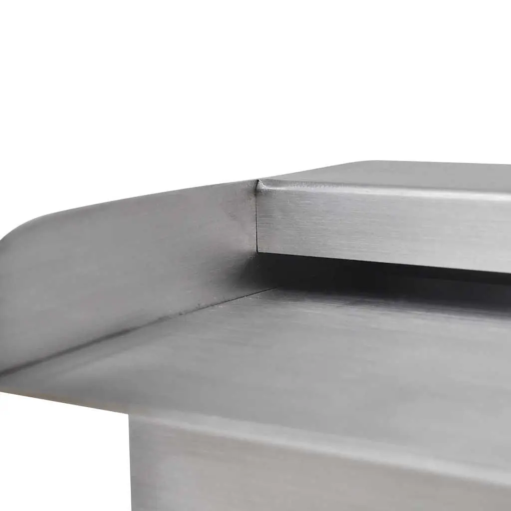Rectangular Waterfall Pool Fountain 90cm Silver Water Feature