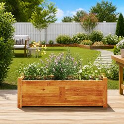Elevate Your Outdoor Space with a Wooden Planter Box