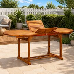 Transform Your Patio with the Extendable Dining Table 150-200x100x75cm
