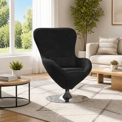 Elevate Your Living Space with the Black Velvet Egg Chair