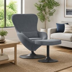 Elevate Your Space with a Modern Grey Velvet Egg Chair