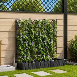 Elevate Your Outdoor Space with Black Garden Planters - 3 Pack