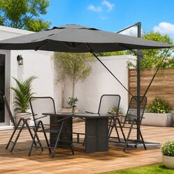 Cantilever Umbrella for Garden and Patio, Anthracite 286x284x265cm